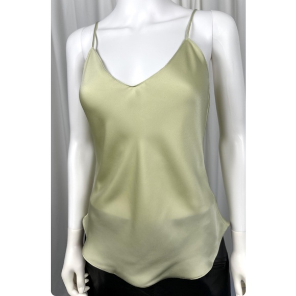 Polo Ralph Lauren Sheer Satin Camisole Lingerie Tank Top in Soft Pastel Green XS - Picture 5 of 10